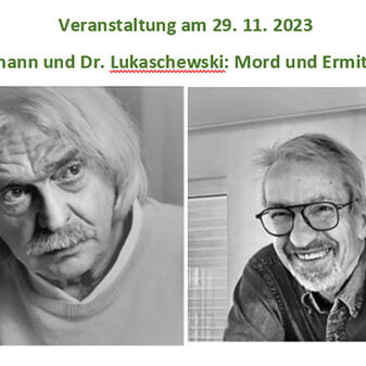 Ein Plakat mit den Bildern von zwei Personen