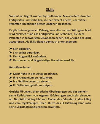 Bild zeigt einen Text mit der Erklärung zu den Imaginations/Skill-Karten