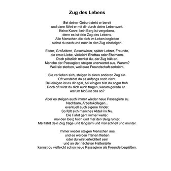 Auszug aus dem Arbeitsbuch Zug des Lebens