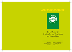 2. Auflage ANUAS-Broschüre "Ein Leitfaden für Gewaltopfer und Angehörige von Tötungsfällen"