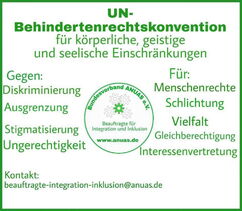 Bild zeigt eine Infografik zur UN-Behindertenrechtskonvention