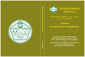 Cover Broschüre "Ein Leitfaden für Gewaltopfer und Angehörige von Tötungsfällen"
