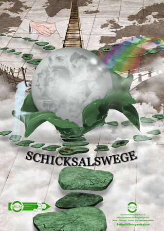 Grafik zeigt das Cover zum Buchprojekt zur Information und Aufklärung "Schicksalswege"
